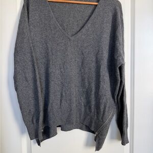 Nordstrom Charcoal V-Neck Sweater